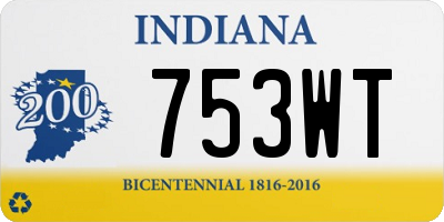 IN license plate 753WT