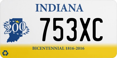 IN license plate 753XC