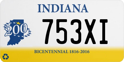 IN license plate 753XI