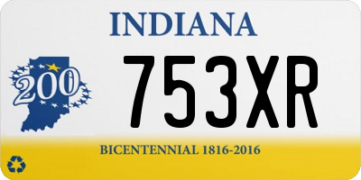 IN license plate 753XR