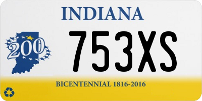 IN license plate 753XS