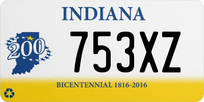 IN license plate 753XZ