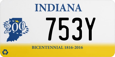 IN license plate 753Y