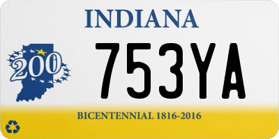 IN license plate 753YA