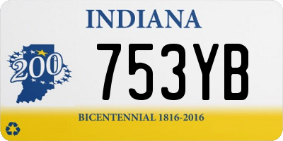 IN license plate 753YB