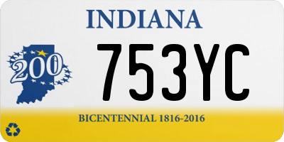 IN license plate 753YC