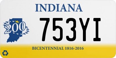 IN license plate 753YI
