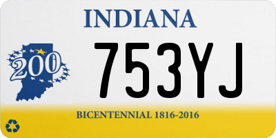 IN license plate 753YJ