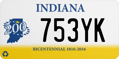 IN license plate 753YK