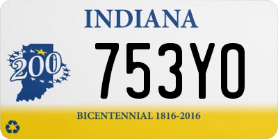 IN license plate 753YO