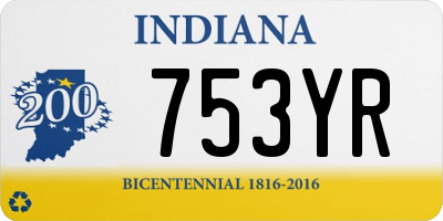 IN license plate 753YR