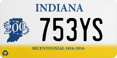 IN license plate 753YS