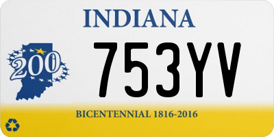 IN license plate 753YV