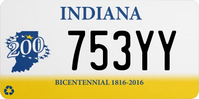 IN license plate 753YY