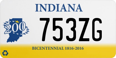 IN license plate 753ZG