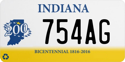 IN license plate 754AG