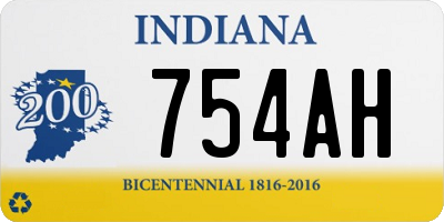 IN license plate 754AH