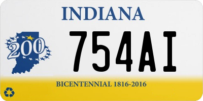 IN license plate 754AI