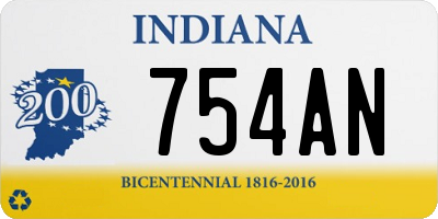 IN license plate 754AN