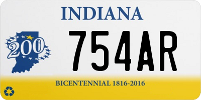 IN license plate 754AR