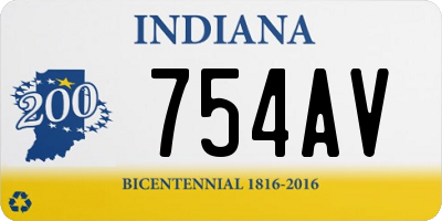 IN license plate 754AV