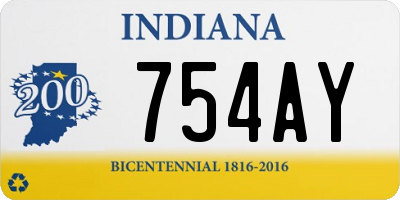 IN license plate 754AY