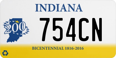 IN license plate 754CN