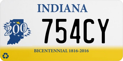 IN license plate 754CY