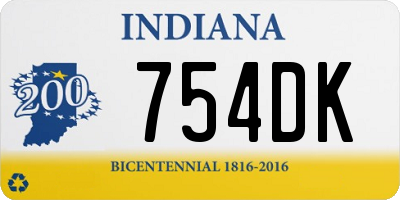 IN license plate 754DK