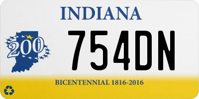 IN license plate 754DN
