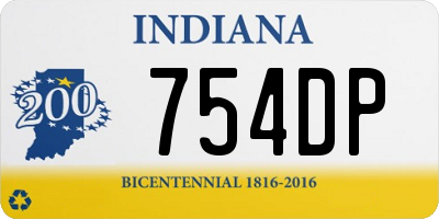 IN license plate 754DP