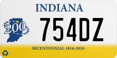 IN license plate 754DZ