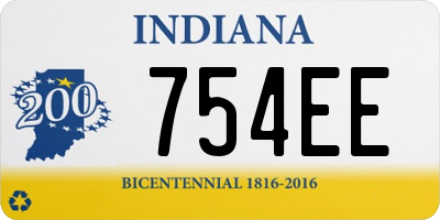 IN license plate 754EE