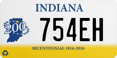 IN license plate 754EH