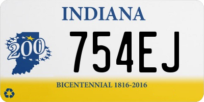 IN license plate 754EJ