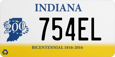 IN license plate 754EL