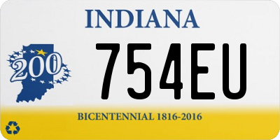 IN license plate 754EU
