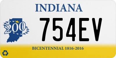 IN license plate 754EV