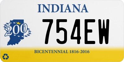 IN license plate 754EW