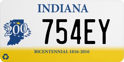 IN license plate 754EY