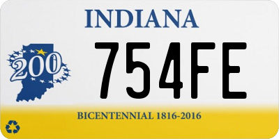 IN license plate 754FE