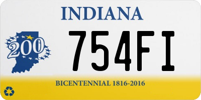 IN license plate 754FI