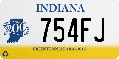 IN license plate 754FJ