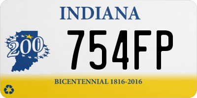 IN license plate 754FP