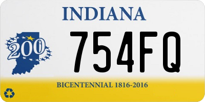 IN license plate 754FQ