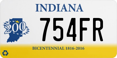 IN license plate 754FR