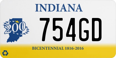 IN license plate 754GD