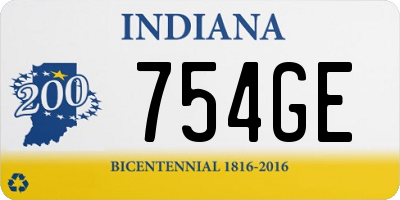 IN license plate 754GE