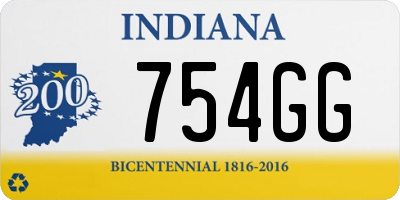 IN license plate 754GG