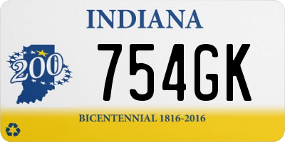 IN license plate 754GK